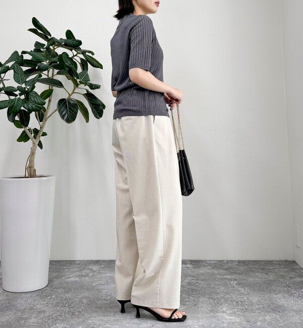 fredy emue「【インフルエンサー別注カラーあり】シアーリブ半袖シャツカーディガン」|カーディガン|