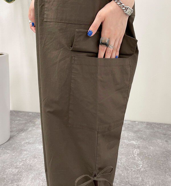 fredy emue「サイドリボンカーゴパンツ」|カーゴ|