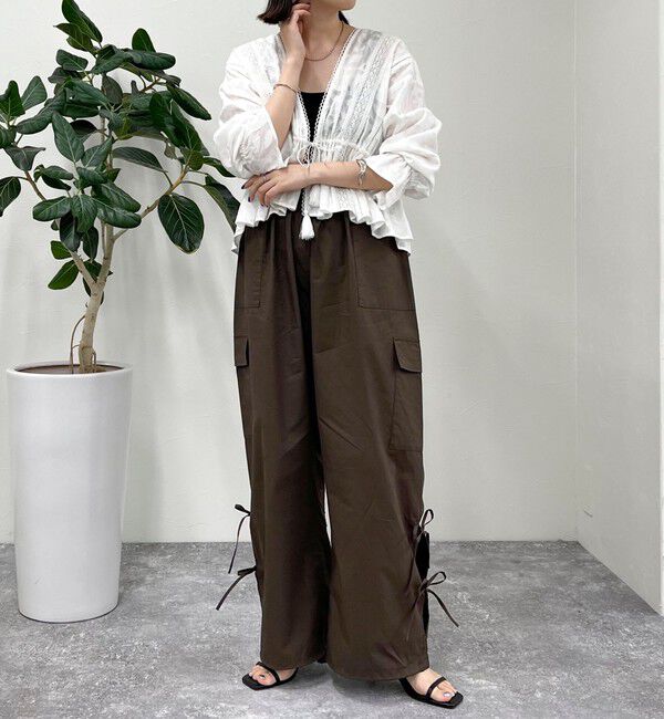 fredy emue「サイドリボンカーゴパンツ」|カーゴ|