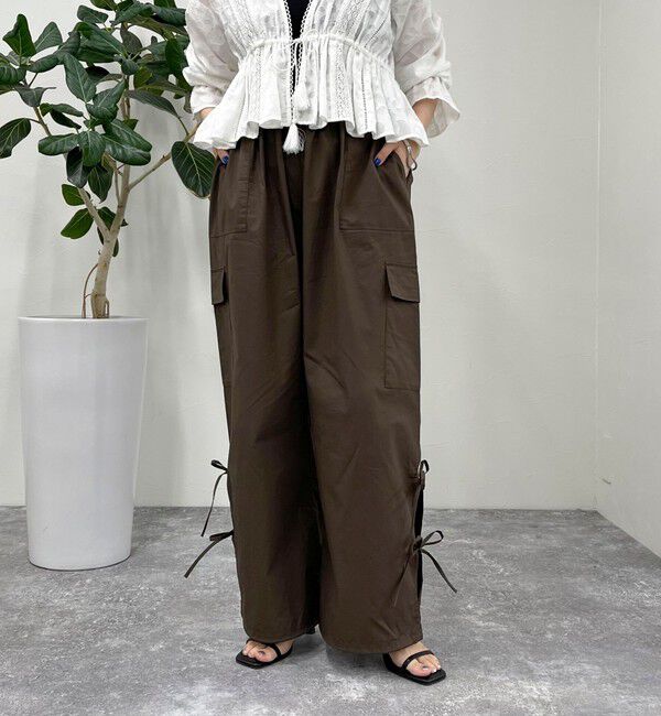 fredy emue「サイドリボンカーゴパンツ」|カーゴ|