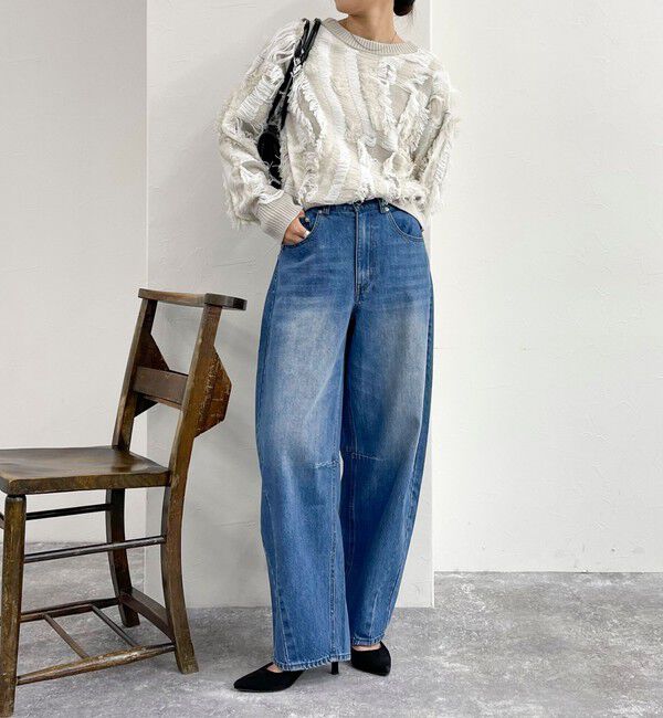 fredy emue「カットフリンジジャガード2WAY カーディガン」|ニット・セーター|