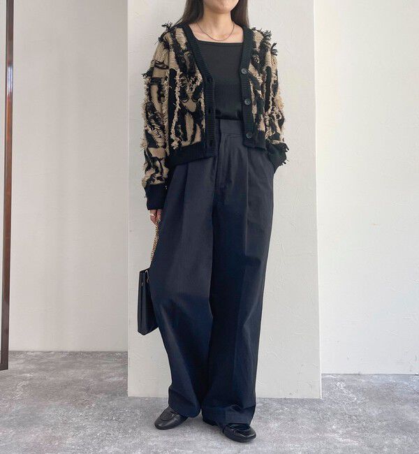 fredy emue「カットフリンジジャガード2WAY カーディガン」|ニット・セーター|