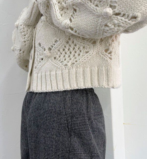 fredy emue「ポップコーンハイネックカーディガン」|ニット・セーター|