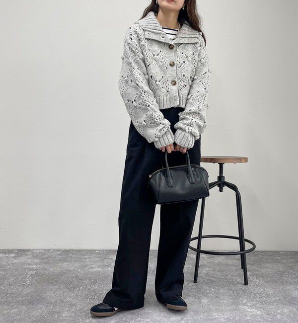 fredy emue「ポップコーンハイネックカーディガン」|ニット・セーター|