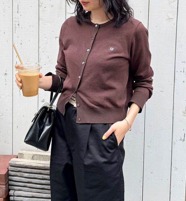 fredy emue「FR刺繍ベーシックサマーカーディガン」|カーディガン|ブラウン