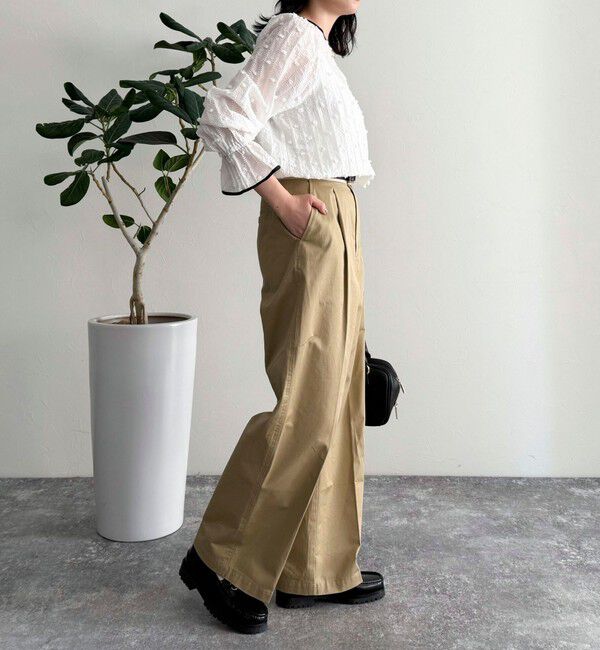 fredy emue「シアージャガードパイピングブラウス」|シャツ・ブラウス|