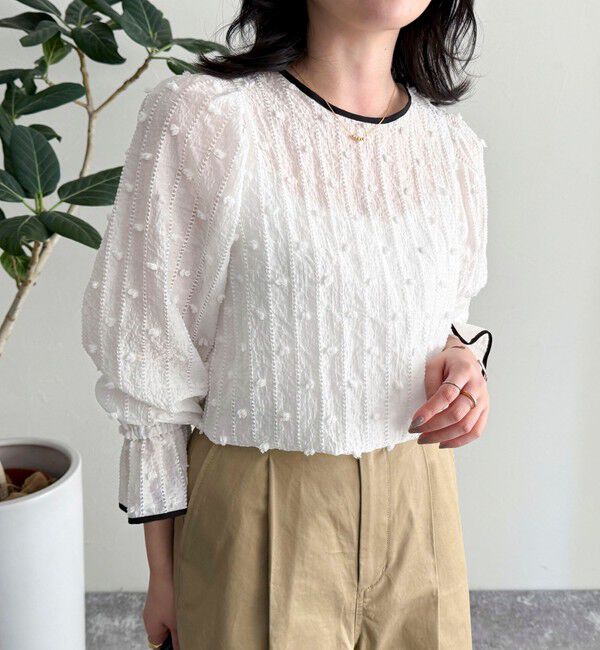 fredy emue「シアージャガードパイピングブラウス」|シャツ・ブラウス|