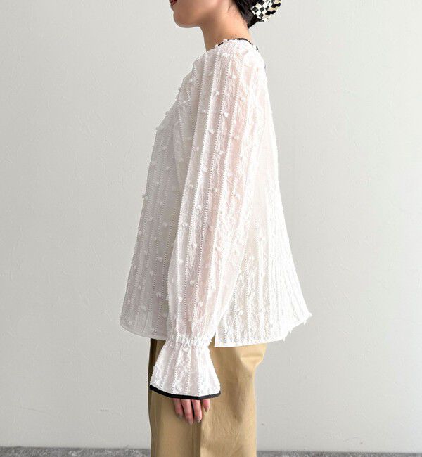 fredy emue「シアージャガードパイピングブラウス」|シャツ・ブラウス|