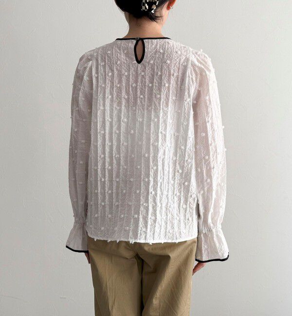 fredy emue「シアージャガードパイピングブラウス」|シャツ・ブラウス|