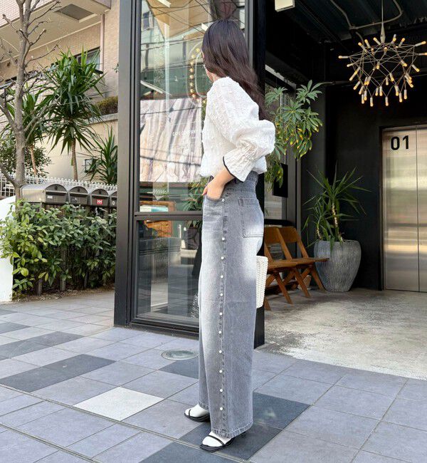 fredy emue「シアージャガードパイピングブラウス」|シャツ・ブラウス|