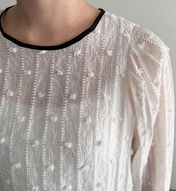 fredy emue「シアージャガードパイピングブラウス」|シャツ・ブラウス|