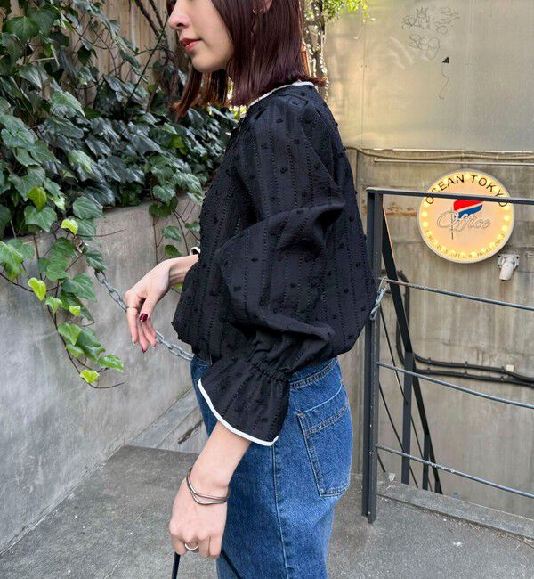 fredy emue「シアージャガードパイピングブラウス」|シャツ・ブラウス|