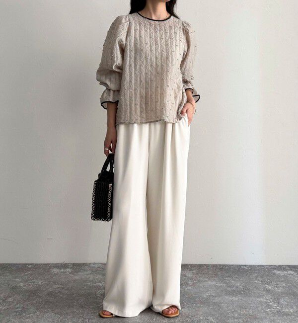 fredy emue「シアージャガードパイピングブラウス」|シャツ・ブラウス|