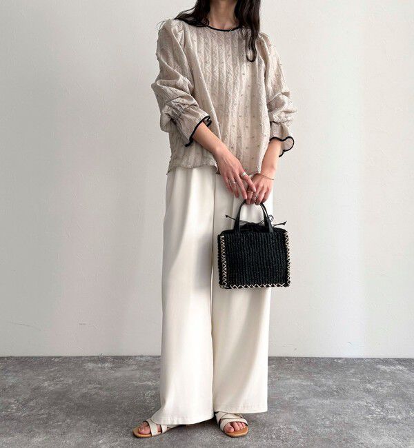 fredy emue「シアージャガードパイピングブラウス」|シャツ・ブラウス|