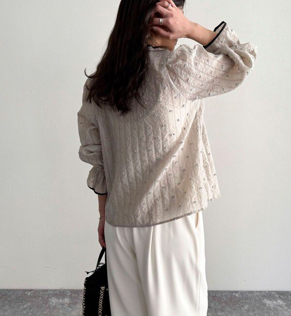 fredy emue「シアージャガードパイピングブラウス」|シャツ・ブラウス|