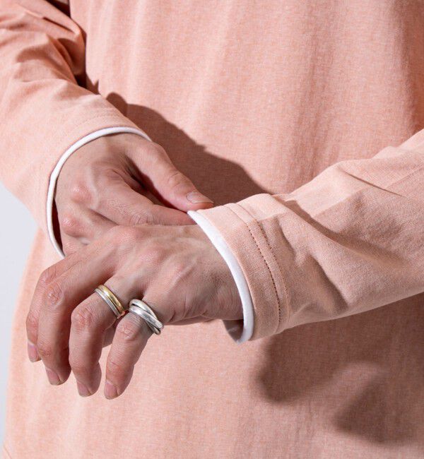 GLOSTER「【GLOSTER/グロスター】フェード加工 天竺 フェイクレイヤード ロングスリーブTシャツ ロンT」|Tシャツ・カットソー|