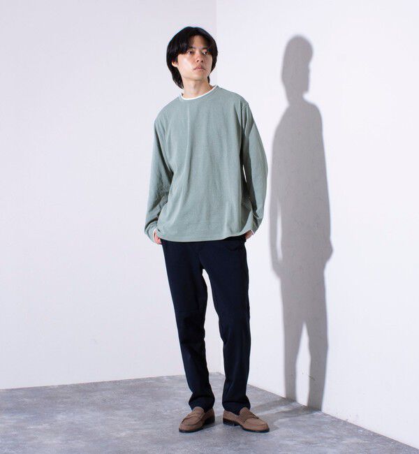 GLOSTER「【GLOSTER/グロスター】フェード加工 天竺 フェイクレイヤード ロングスリーブTシャツ ロンT」|Tシャツ・カットソー|