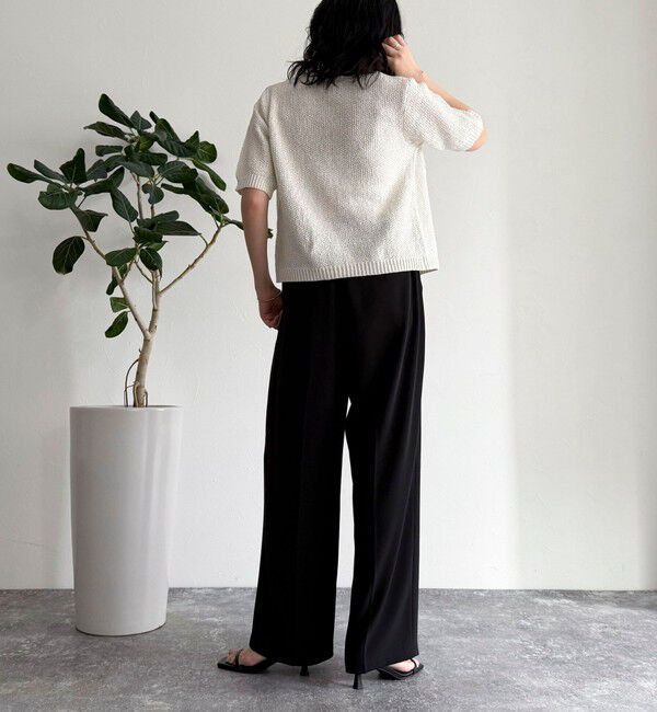 fredy emue「テープヤーン半袖ニットジャケット」|カーディガン|