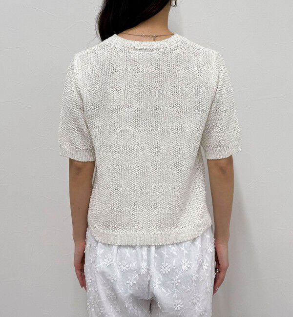 fredy emue「テープヤーン半袖ニットジャケット」|カーディガン|