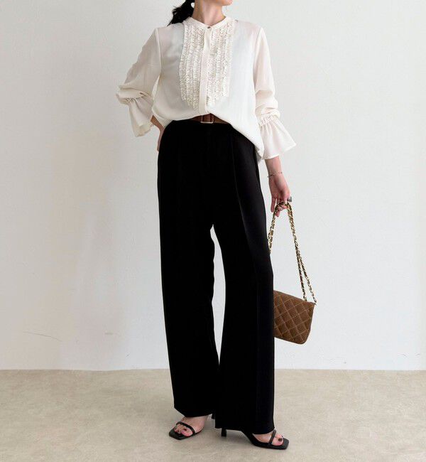 fredy emue「前フリルジョーゼットブラウス」|シャツ・ブラウス|