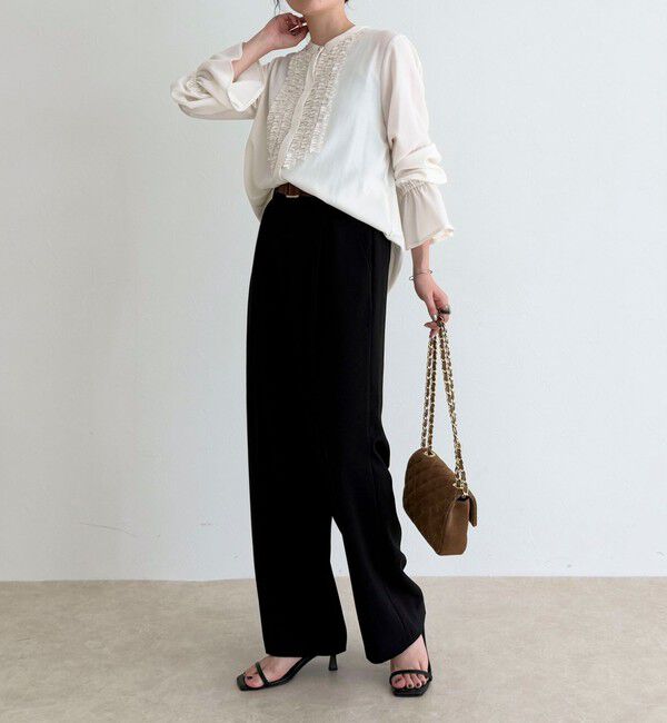 fredy emue「前フリルジョーゼットブラウス」|シャツ・ブラウス|