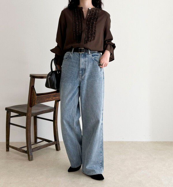 fredy emue「前フリルジョーゼットブラウス」|シャツ・ブラウス|