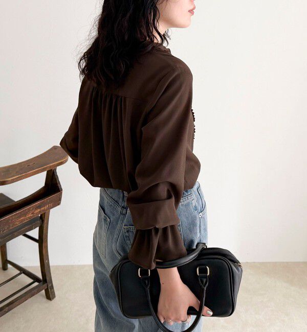 fredy emue「前フリルジョーゼットブラウス」|シャツ・ブラウス|