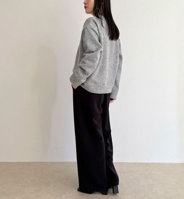 fredy emue「リブ見えニットソーVネックプルオーバー」|Tシャツ・カットソー|