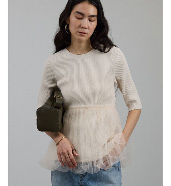 SALON adam et rope'「チュールバルーンPO」|Tシャツ・カットソー|ベージュ(27)