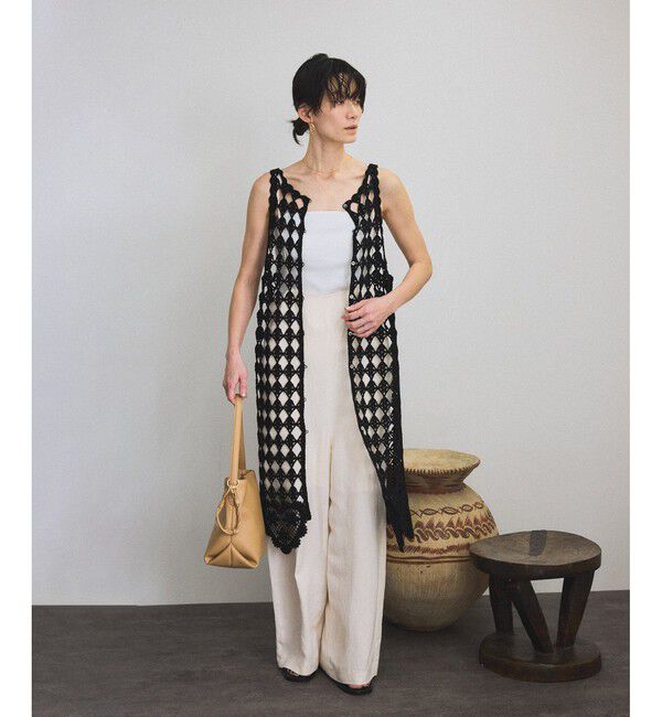 SALON adam et rope'「クロシェニットワンピース」|ワンピース|