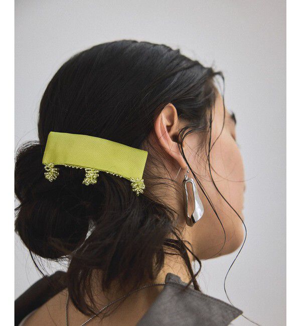 SALON adam et rope'「【SERA STUDIO（セーラスタジオ）】FABRIC HAIR CLIP / ヘアクリップ」|ヘアバンド|イエロー系(82)
