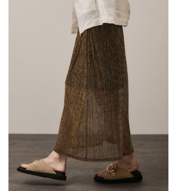 SALON adam et rope'「シアーラメスカート［ストレッチ］」|スカート|