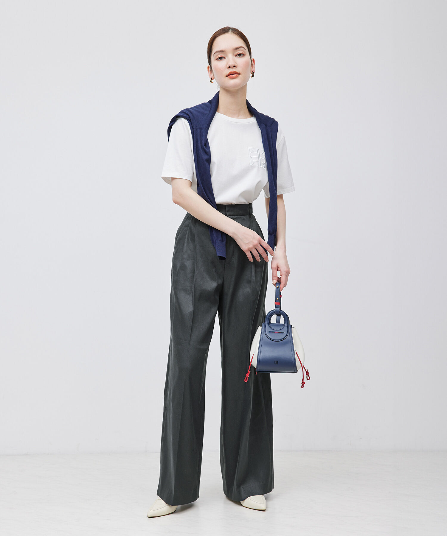 ROPE「ストレッチリネン2タックワイドパンツ/セットアップ対応」|その他|