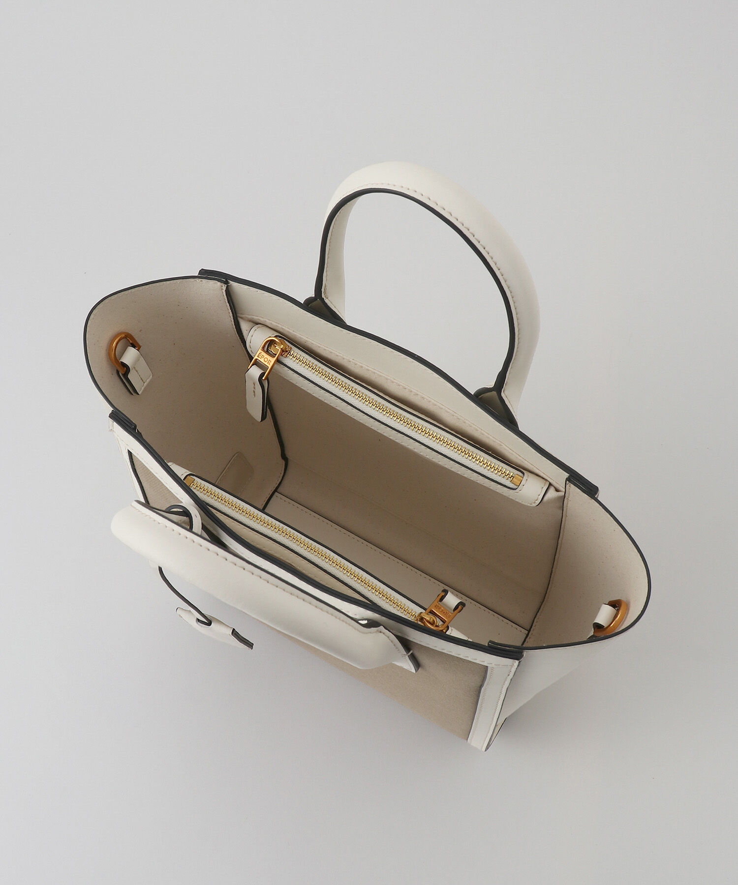 E'POR「【E'POR】 I BAG Medium（キャンバスコンビ縦型トートバッグ）」|ハンドバッグ|