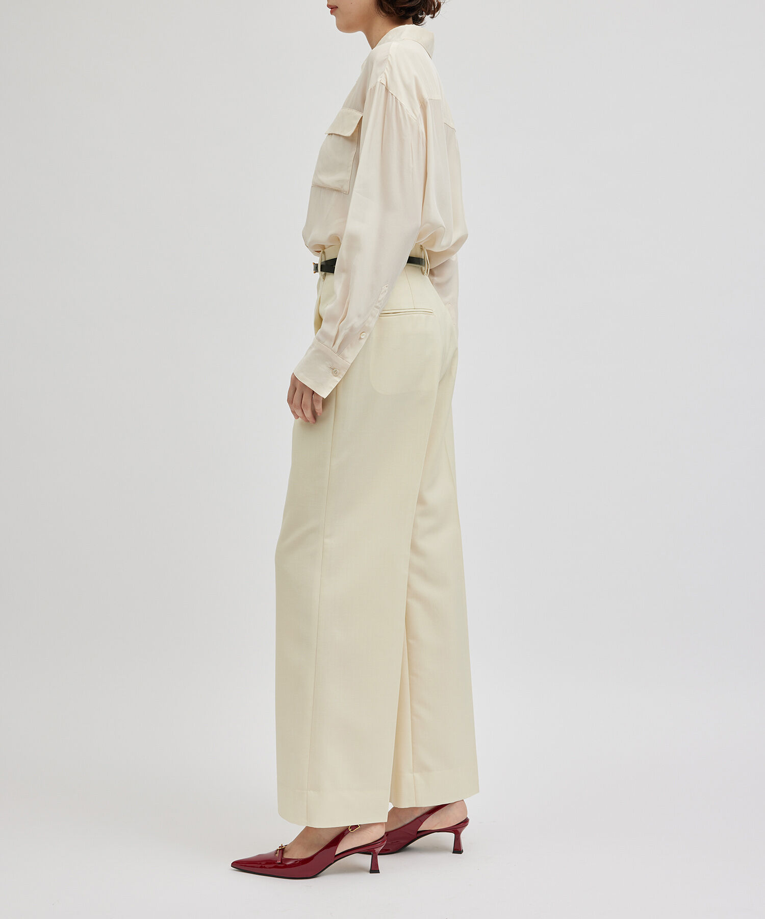 ROPE「ウールモヘヤセミフレアパンツ/セットアップ対応」|その他|