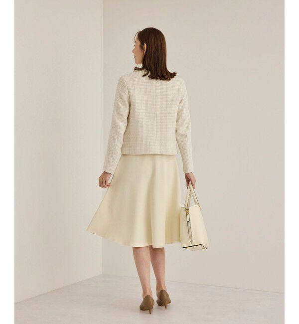 ROPE「【雑誌掲載】ミックスツイードノーカラージャケット」|ノーカラージャケット|