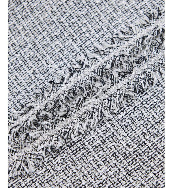 ROPE「【雑誌掲載】ミックスツイードノーカラージャケット」|ノーカラージャケット|