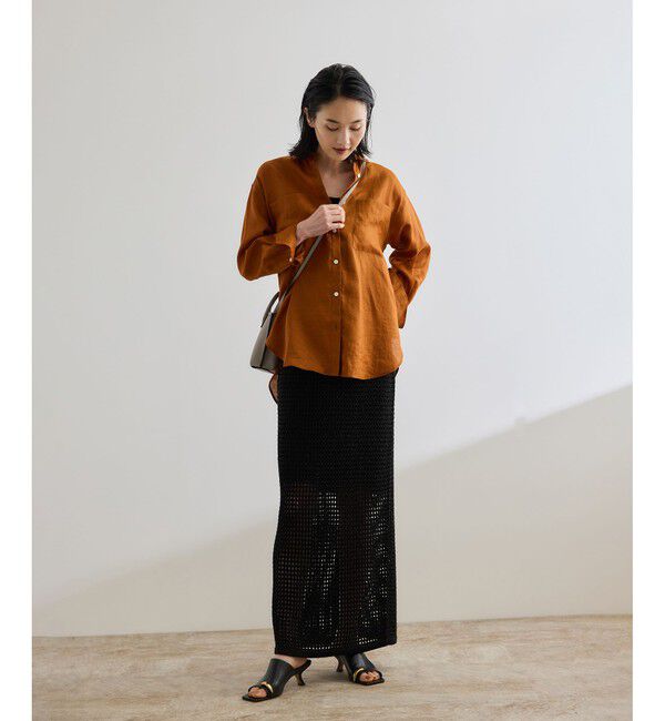 ROPE「【洗える】ヨーロピアンリネンベーシックシャツ/一部セットアップ対応」|シャツ・ブラウス|