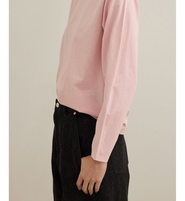 ROPE「【洗える】コットンプレーティング天竺カーブスリーブカットソー」|Tシャツ・カットソー|