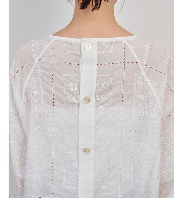 ROPE「コットンエンブロイダリーレース刺繍ブラウス」|シャツ・ブラウス|