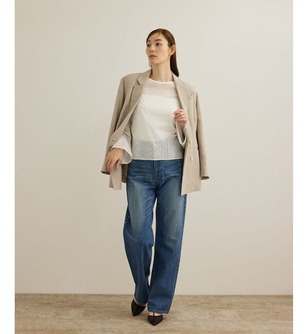 ROPE「コットンエンブロイダリーレース刺繍ブラウス」|シャツ・ブラウス|