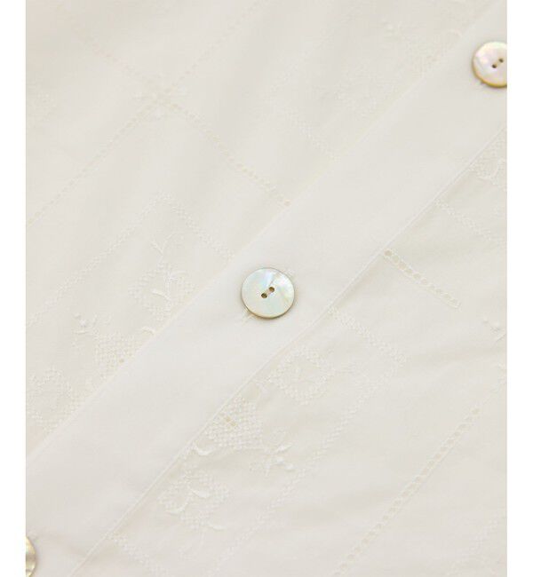 ROPE「コットンエンブロイダリーレース刺繍ブラウス」|シャツ・ブラウス|