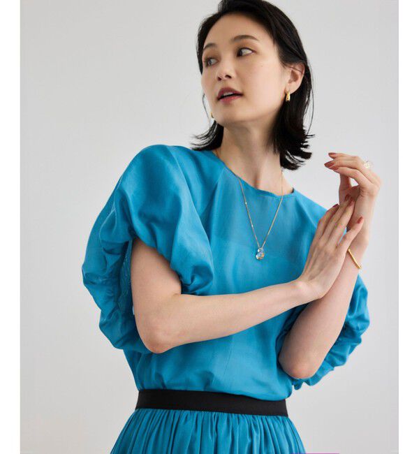 ROPE「【洗える】コットンシルクブラウス/セットアップ対応」|シャツ・ブラウス|