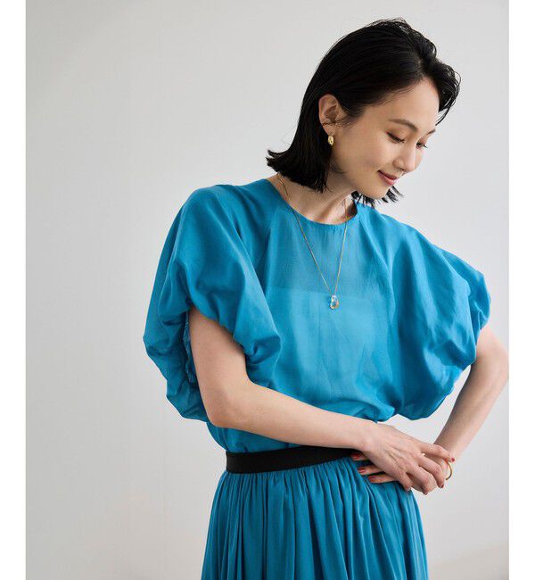 ROPE「【洗える】コットンシルクブラウス/セットアップ対応」|シャツ・ブラウス|