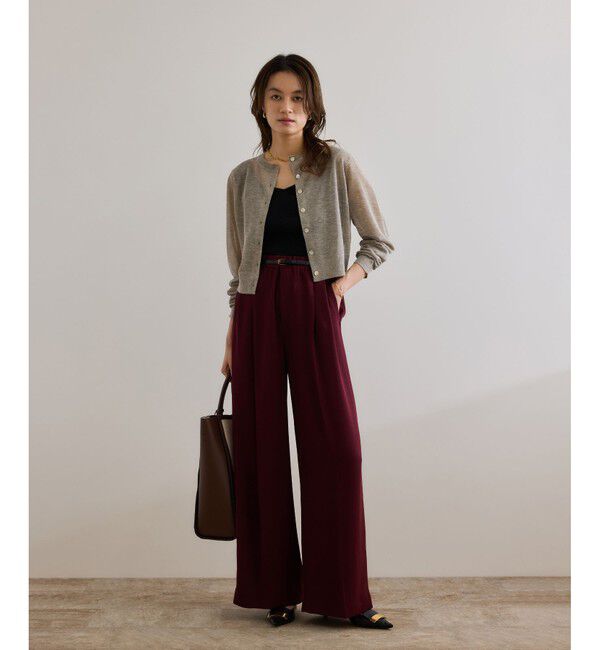 ROPE「【洗える】LEVITAクルーネックシアーカーディガン」|カーディガン|