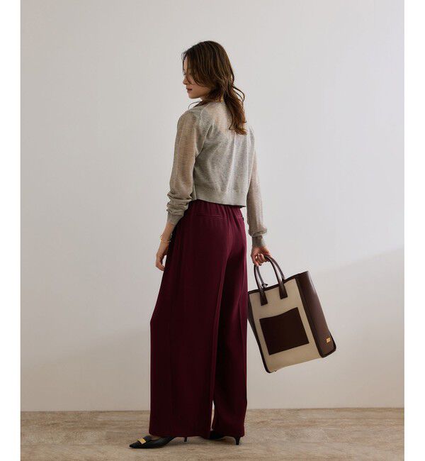 ROPE「【洗える】LEVITAクルーネックシアーカーディガン」|カーディガン|