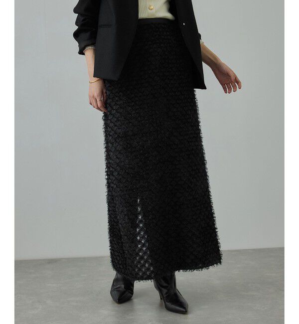 ROPE「カットジャガードIラインタイトスカート/イージーケア」|スカート|