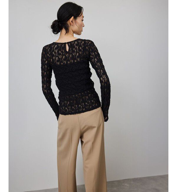 ROPE「ストレッチレースカットソー/イージーケア」|Tシャツ・カットソー|