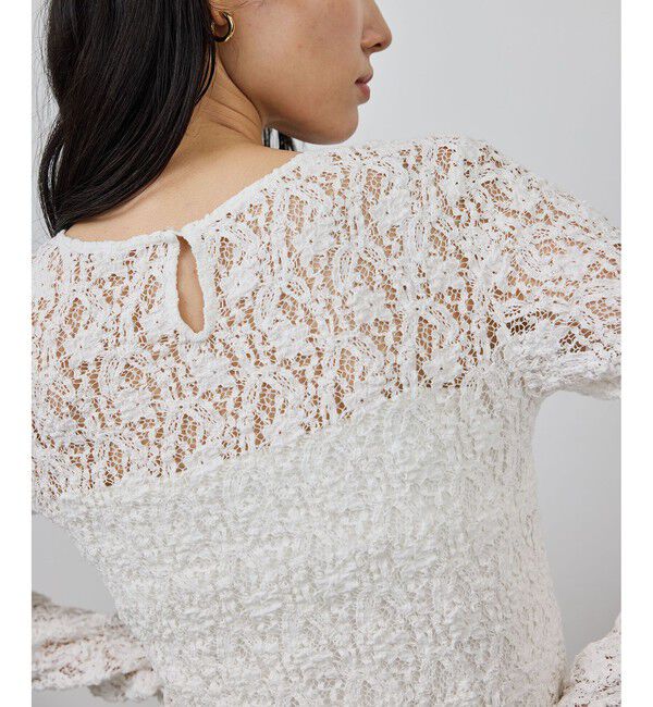 ROPE「ストレッチレースカットソー/イージーケア」|Tシャツ・カットソー|