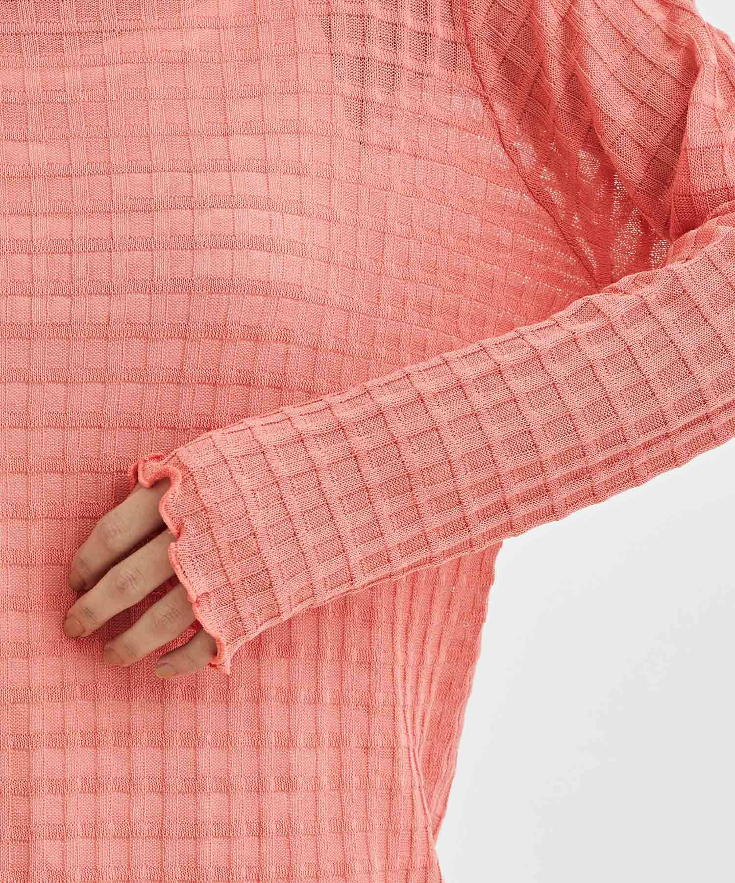 vis-a-vis「【WEB限定】シアーチェックタートルネックプルオーバー」|Tシャツ・カットソー|